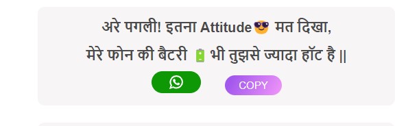 Instagram attitude shayari
